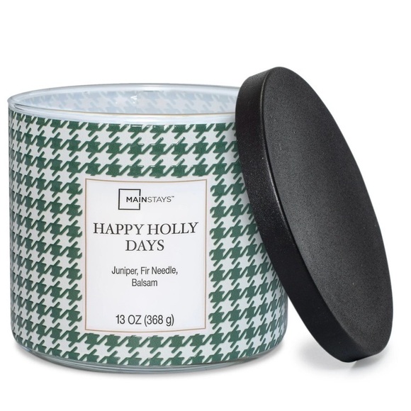 Mainstays Happy Holly Days Scented 3-Wick Candle, 13 oz. - Picture 3 of 6